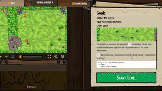 CodeCombat. Python solution.  Patrol Buster A (practice)