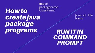 How to Create Package programs and run it in command prompt #java #packages #command prompt