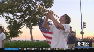 Thousands Lined The Streets As Remains Of Lance Cpl. Dylan Merola Carried From Ontario Airport To Co