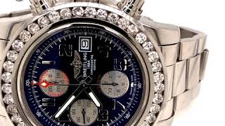 Breitling Super Avenger with Custom 4 carat bezel