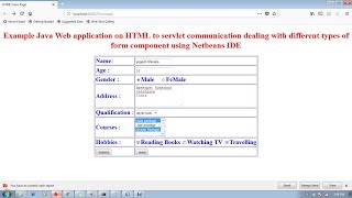 43 Advanced Java Servlet Tutorial |Java Web application on HTML to servlet communication