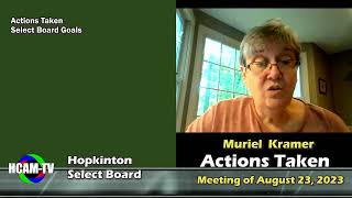 Actions Taken: Select Board