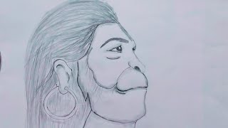 How to Draw veer hanuman ji | Lord Hanuman drawing | God Hanuman Drawing | picture drawing | chitra