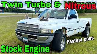 JUNKYARD NITROUS TWIN TURBO 5.2 Magnum FASTEST 1/4 MILE PASS