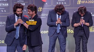 Shahrukh Khan Teaches Rajasthani to Kartik Aaryan at IIFA Awards 2025 Press Conference