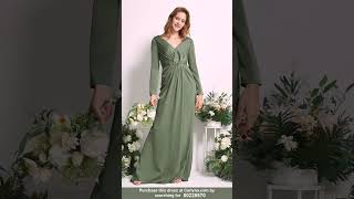 Green Olive Bridesmaid Dresses | Free Shipping On All U.S. Orders | eDressit #bridesmaidfashion