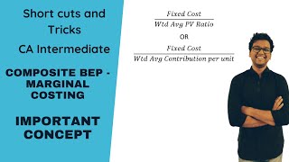 Composite BEP | Marginal Costing | Important | Daily Revision |Cost & Management Accounting|CA Inter