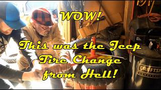 Military Knobby Tire Change from Hell