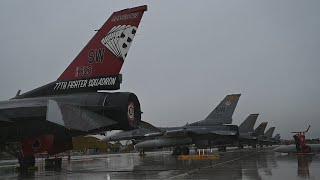 'The Gamblers' F-16 Fighting Falcons at Tsuiki Air Base, Japan