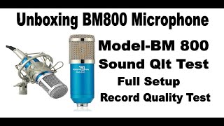 AMG Music BM800 Microphone Set Condenser Mic With Phantom power for YouTube/Gaming Record Microphone