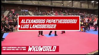 WKU WORLD Title Fight Kickboxing Championships 2023 - 50kg Alexandros Papatheodorou vs Landsberger