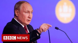 President Putin criticises 'mad' Russia sanctions - BBC News