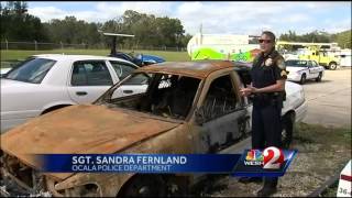 Cop who was target of arson speaks out