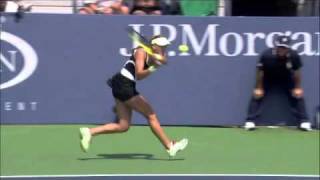 Azarenka collapses - Azarenka vs Dulko - US Open 2010 (Quick Highlights)