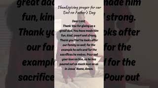 Gratitude Prayer for Dad on Father’s Day