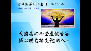 甲年 常年期第廿八主日（福音教理十分鐘）