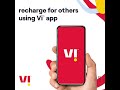 how to recharge for others on vi app