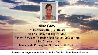 MTV OBITUARIES FOR TUESDAY 26TH AUGUST 2025