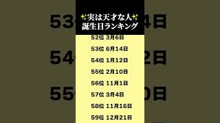 実は天才な人誕生日ランキング #誕生日占い #占い