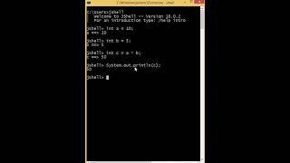 How to multiply two numbers in java using jshell?