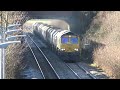 trains on the b u0026h around pewsey 20.01.23 4k