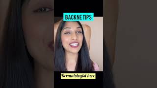 How to treat back acne or body acne | Dr. Swati Kannan #shorts