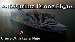 AIDAprima Cruise ship Drone flight Isle of Wight 18th July 2022