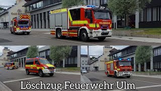 Neue DLK ! | Löschzug der Feuerwehr Ulm auf Einsatzfahrt zu BMA