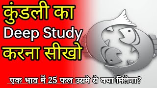 कुंडली का Deep Study करना सीखो?भावों के फल को निकालने का तरीका