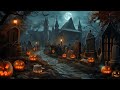 Mysterious Halloween Fall Graveyard - Haunting Piano Melodies, Spooky Crows and Pumpkins