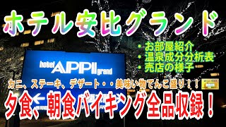 【Vlog】ホテル安比グランドで、ごんぶとズワイガニ＆ステーキ＆スイーツ食べ放題ディナーバイキングを満喫！他にも朝食バイキングの全品収録、お部屋紹介、売店の様子の紹介もやってます！！