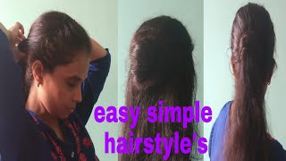 Easy 2 min hair style /ಸಿಂಪಲ್ 2 ನಿಮಿಷದ ಹೇರ್ ಸ್ಟೈಲ್