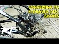 How To Convert To Hydraulic Disc Brakes From Mechanical Disc Brakes On Mountain Bike