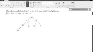 Adding to a Priority Queue Heap