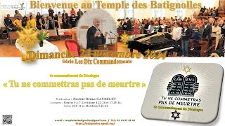 Culte du dimanche 24 novembre 2024 - Temple Protestant Paris-Batignolles [Direct-Live]