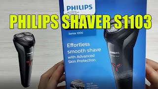 Philips S1103 Wet \u0026 Dry Rechargeable Electric Shaver S1103/02 Series 1000 Water Resistant