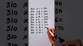 Write the Table of 310 in 17 second only..#maths #mathshack #mathstricks @study_care0