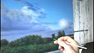 Landscape painting tutorial - easy and quick