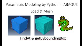 Parametric modeling of composite UC by Python scripting, load and mesh, picking faces and cells