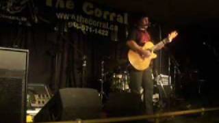 Adam Fancey singing B elieve at The Corral in Whitby, Ontario