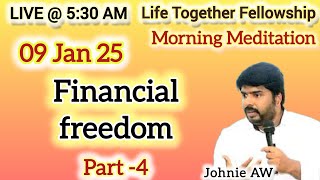 🔴 🅻🅸🆅🅴 | 09 Jan 25  | நிதி சுதந்திரம் | Financial Freedom - 4 | Life Together |Johnie \u0026 Suvitha