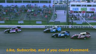 Deer Creek Speedway: 08-24-2024 USRA B-Mod Heat Race: Drone Footage.