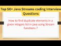 Top 50+ Java Streams Coding Questions - How to find duplicate elements in a given integers list