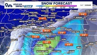 Latest forecast | Heavy snow will disrupt the morning commute for the southeast Denver metro area