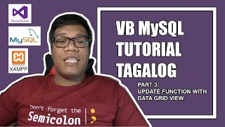 VB MySQL Tutorial Tagalog (Update Function with DataGridView)