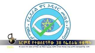 እርምጃ የተወሰደባቸው 38 የፌደራል ተቋማት