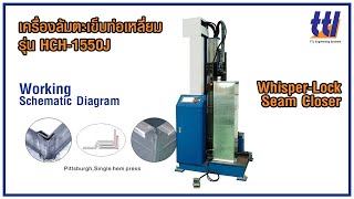 เครื่องล้มตะเข็บท่อเหลี่ยม รุ่น HCH-1550J-Whisper - Lock Seam Closer