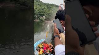 Durga visarjan 2024 #srisailam dam #durga Matha Nimajjanam #youtubeshorts #durga #durgadevi visarjan