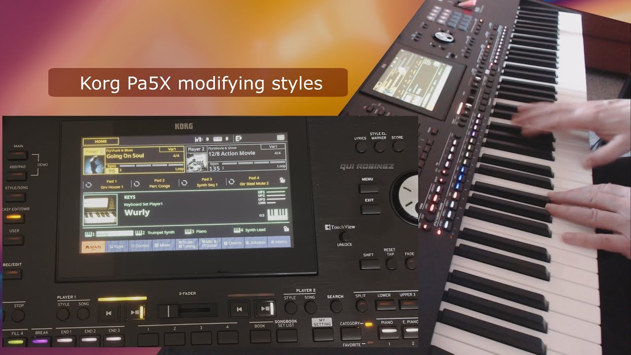 Korg Pa5X Tutorial: Modifying Styles - YouTube