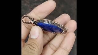 Lapis Lazuli Copper Pendant Copper Wire Wrap Pendant Copper Lapis Lazuli Handmade Pendant (VFWP-13)